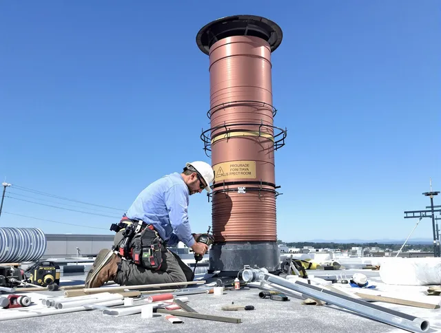 Installed chimney liner by Glocester Chimney Sweep in Glocester, RI