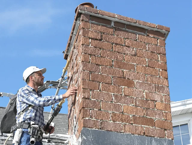 Brickwork for a chimney rebuild by Glocester Chimney Sweep in Glocester, RI
