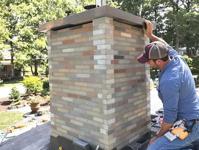 Glocester Chimney Sweep completing a modern chimney remodel in Glocester, RI