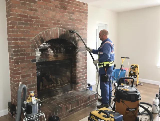 Glocester Chimney Sweep expert performing detailed chimney sweep in Glocester, RI