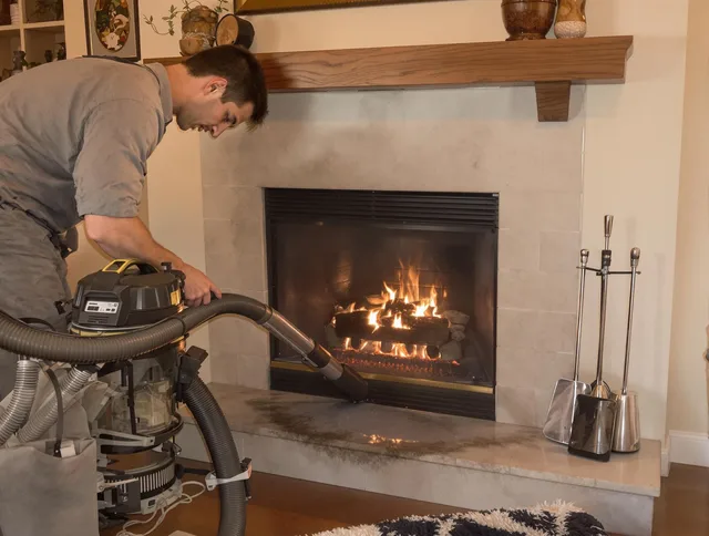 Routine fireplace upkeep by Glocester Chimney Sweep in Glocester, RI
