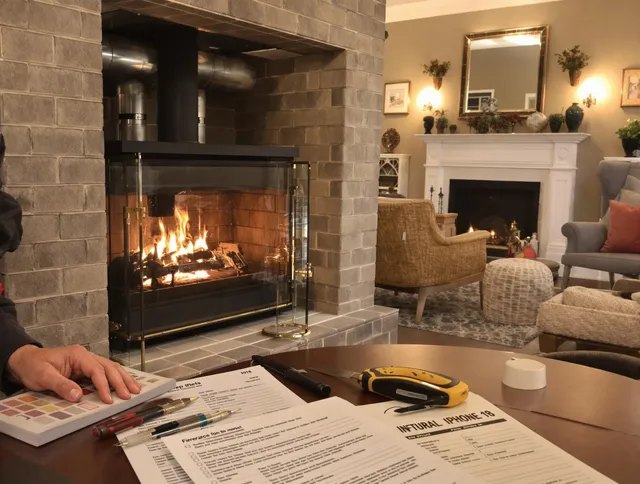 Glocester Chimney Sweep verifying fireplace safety measures in Glocester, RI